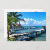 Carte Postale Plage de Roantan, Honduras (Devant / Derrière)