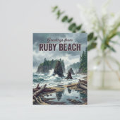 Carte Postale Plage de Ruby Washington (Debout devant)
