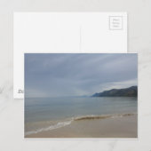 Carte Postale plage de sable blanc (Devant / Derrière)