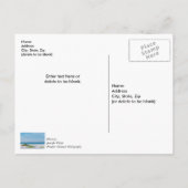 Carte Postale Plage de sable blanc Côte de Floride Merci (Dos)