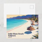 Carte Postale Plage de Sable Blanc Djibouti (Devant / Derrière)