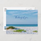 Carte Postale Plage De Sable Blanc Plage Floride Côte Pensée De  (Devant / Derrière)