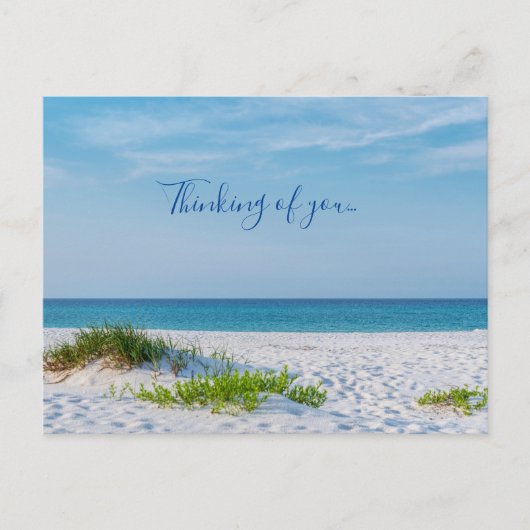 Carte Postale Plage De Sable Blanc Plage Floride Côte Pensée De  (Devant)