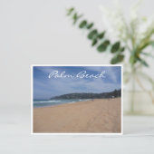 Carte Postale plage de sable de palme (Debout devant)
