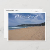 Carte Postale plage de sable de palme (Devant / Derrière)