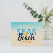 Carte Postale Plage de sable de Starfish (Debout devant)