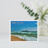 Carte Postale Plage de sable doré en Italie Sardaigne (Debout devant)