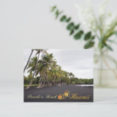 Carte Postale Plage de sable noir de Punaluu, Hawaii (Debout devant)