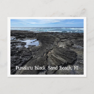 Carte Postale Plage de sable noir de Punalu'u, HI