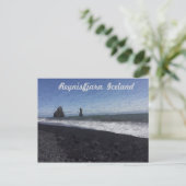 Carte Postale Plage de sable noir, Islande (Debout devant)