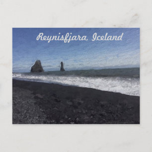 Carte Postale Plage de sable noir, Islande