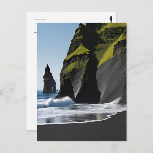 Carte Postale Plage de sable noir Reynisfjara (Devant / Derrière)