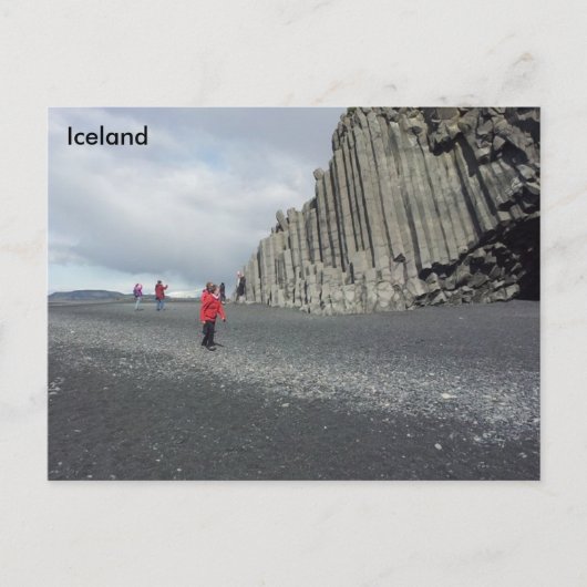 Carte Postale Plage de sable noir Reynisfjara, Islande (Devant)