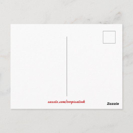 Carte Postale Plage de sable tropicale 3D Palm Tree Islands (Dos)