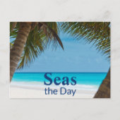 Carte Postale Plage de sable turquoise tropicale Seas the Day (Devant)