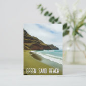 Carte Postale Plage de Sable Vert Voyage à Hawaï (Debout devant)
