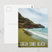 Carte Postale Plage de Sable Vert Voyage à Hawaï (Devant / Derrière)