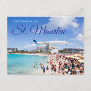 Carte Postale Plage de Saint-Martin Maho Voyages