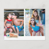 Carte Postale Plage de salutations d'été (Devant)