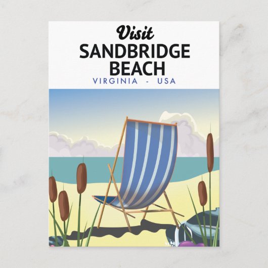 Carte Postale Plage de Sandbridge Virginie États-Unis, (Devant)