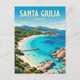 Carte Postale Plage de Santa Giulia France