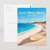 Carte Postale Plage de Santa Monica Cap-Vert (Devant / Derrière)