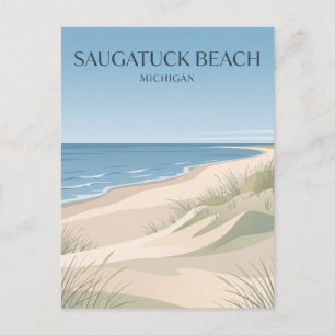 Carte Postale Plage de Saugatuck Michigan