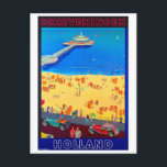 Carte Postale Plage de Scheveningen, Hollande, voyage vintage<br><div class="desc">Image parfaite pour votre nouvelle conception d'impression. Ce pourrait être un beau cadeau ou une "touche finale" pour décorer la maison.</div>