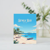Carte Postale Plage de Senga Bay Malawi (Debout devant)