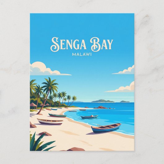 Carte Postale Plage de Senga Bay Malawi (Devant)