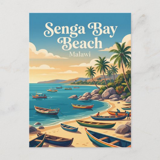Carte Postale Plage de Senga Bay Malawi (Devant)