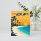 Carte Postale Plage de Sept Milles Îles Caïmans (Debout devant)