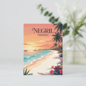 Carte Postale Plage de Seven Mile Jamaïque (Debout devant)