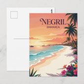 Carte Postale Plage de Seven Mile Jamaïque (Devant / Derrière)