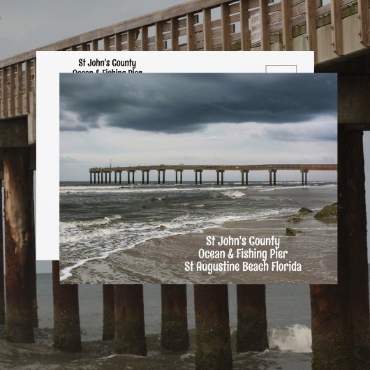 Carte Postale Plage de St Augustine FL Pier Photographique