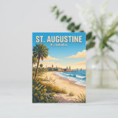 Carte Postale Plage de St. Augustine Floride (Debout devant)
