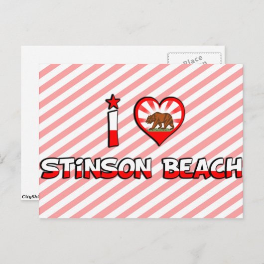 Carte Postale Plage de Stinson, CA (Devant / Derrière)