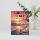 Carte Postale Plage de Sunset, Oahu Hawaï (Debout devant)