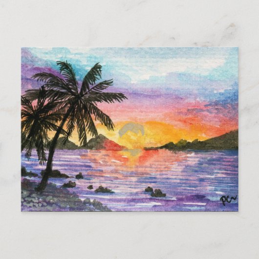 Carte Postale Plage de Sunset Palm Beach (Devant)