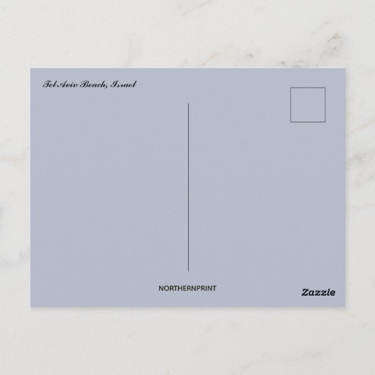 Carte Postale Plage de Tel Aviv Israël (Dos)