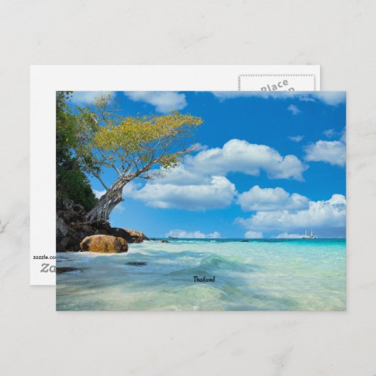 Carte Postale Plage de Thaïlande (Devant / Derrière)