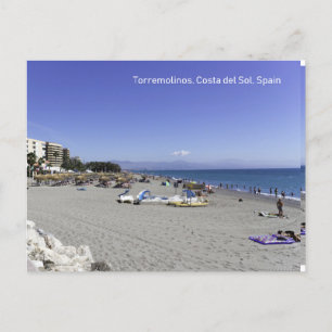 Carte Postale Plage de Torremolinos, Costa del Sol, Espagne