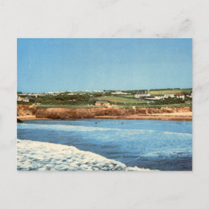 Carte Postale Plage de Treyarnon Cornwall Côte Vintage