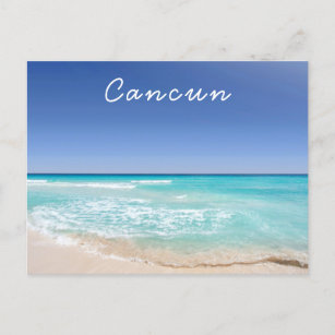 Carte Postale Plage de vague de la mer tropicale de Cancun Mexiq