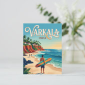 Carte Postale Plage de Varkala Inde (Debout devant)