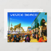CARTE POSTALE PLAGE DE VENICE BOARDWALK (Devant / Derrière)