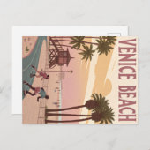 Carte Postale Plage de Venice Skaters en Retro (Devant / Derrière)