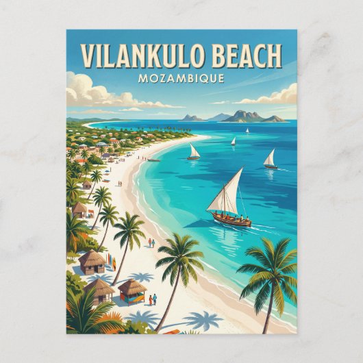 Carte Postale Plage de Vilankulo Mozambique (Devant)