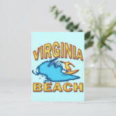 CARTE POSTALE PLAGE DE VIRGINIA (Debout devant)