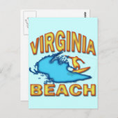 CARTE POSTALE PLAGE DE VIRGINIA (Devant / Derrière)